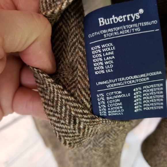 SOLD! BURBERRY REVERSIBLE Tweed Trench Coat 42R - Picture 6 of 8